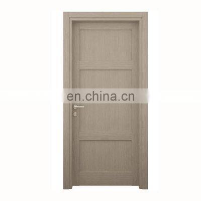 Modern hardwood internal bedroom door shaker cheap interior solid strong oak wood grey doors
