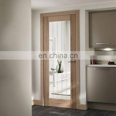 Glass design flush simple home wood interior office inside doors glass panel interior door