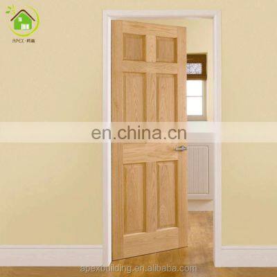 solid oak wood 6 panel interior wooden room doors design