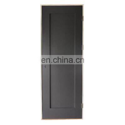 american plain pre hung panel solid wood gray doors