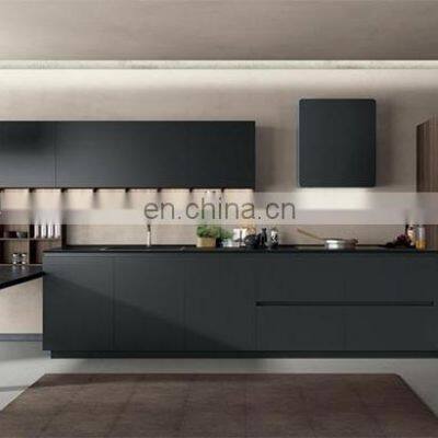 High gloss white paint stock hidden handle kitchen cabinet removable