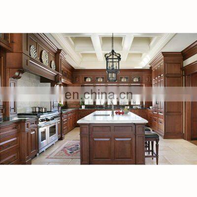 classic traditional dark solid wood furniture larder unit shaker cabinet kitchen
