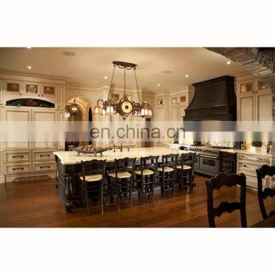 Ttransitional antique white modular hardwood affordable custom built kitchen island sink