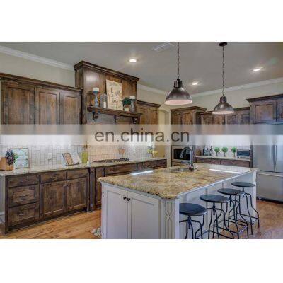 Modern design custom u shaped full set furniture wood and metal storage kitchen cabinets and closets