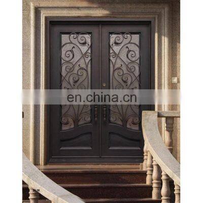 lowes glass cheap price wrought iron french double steel security doors