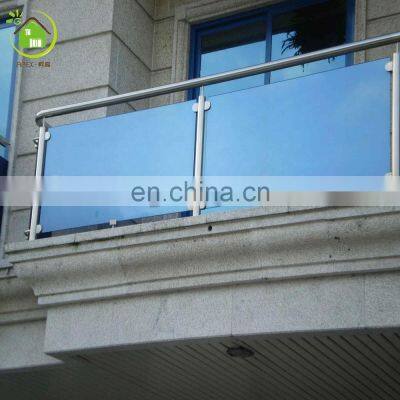 Factory price Stainless steel channel handrai balcony balustrade steel cupboard price glass railing designs
