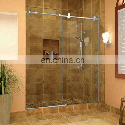 glass bathroom shower room sliding shower barn door with hardware