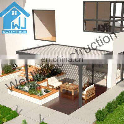 Modern Automatic Patio Outdoor Aluminium Pergola Opening Louvred Roof