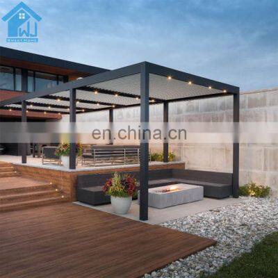 Patio Coverings Bioclimatic pergola Motorized Adjustable Opening Louver Roof Pergola