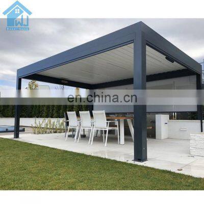 China Motorized Metal Gazebo Waterproof Opening Roof Aluminum Pergola Parts