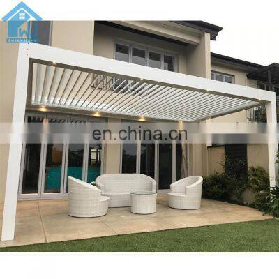 Waterproof Pergola Used Pergola for Sale Automatic Aluminum Outdoor Aluminium Alloy 6063-T5 All-season New Year's PVC Fabric MDF