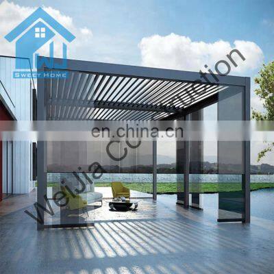 Sun Shade Aluminium Pergola Canopy Garden Pergola With LED Lights