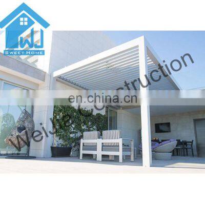 Ballede Waterproof Sunshade Motorized Adjustable White Aluminum Pergola Bioclimatic Aluminium Alloy 6063-T5 All-season Support