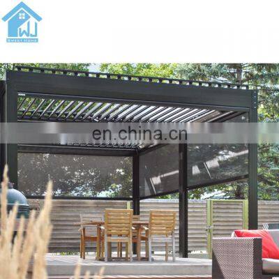 4 Pillars weatherproof motorized gazebo pergolas system