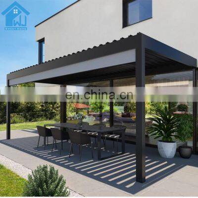 Freestanding and Wall Mounted Garden Opening Roof Pergola Shutter Awning gazebo outdoor aluminum pergola