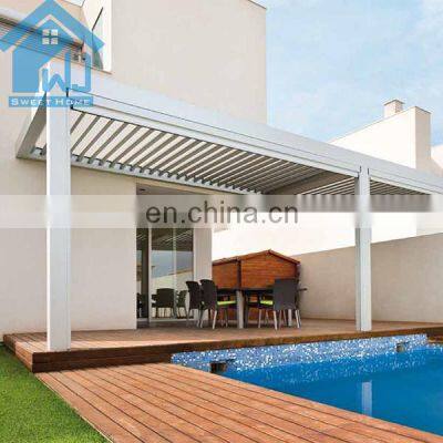 Electric Opening Rain-resistance Aluminum Pergola Sunroof For Deck