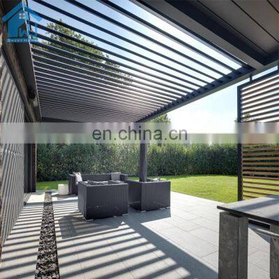 Low Price Motorized Opening Pergolux Louver Roof In Grey and White Color aluminum pergola