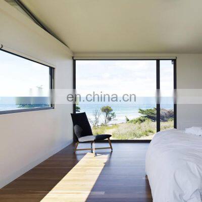 Aluminium Frame Window with Timber Reveal around for Fixed Corner Windows Comply with Australian standard as2047