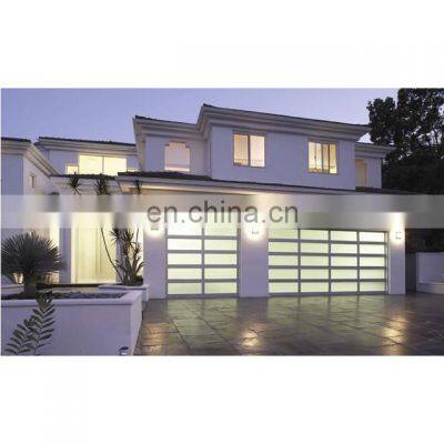 Aluminum Transparent Glass Panel Sectional Overhead Industrial Garage Door Prices