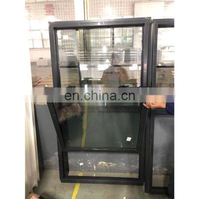 Factory American Sash Vinyl Window Vertical Sliding Double Hung Black Swing Plastic Horizontal Wooden Crate Insect Control WEIKA