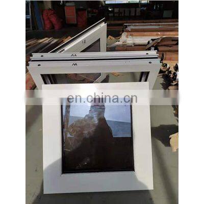 TOP hung Reflective glass design shed windows UPVC frame skylight with steel screen air ventilation window