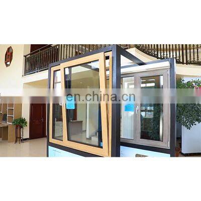 Sound Proof Aluminum Clad Wood Window with Double Glazed Glass Aluminium Doors and Windows aluminium tilt & turn windows