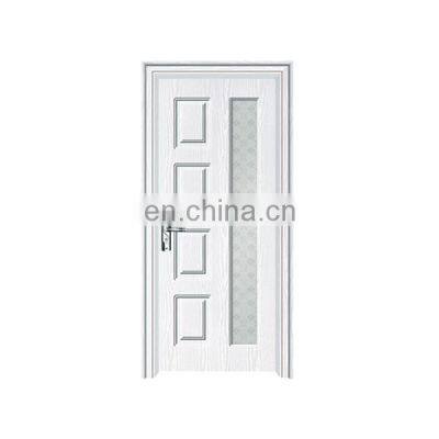 High Quality hot sale double layer tempered glass white colour Upvc/pvc Bathroom Door
