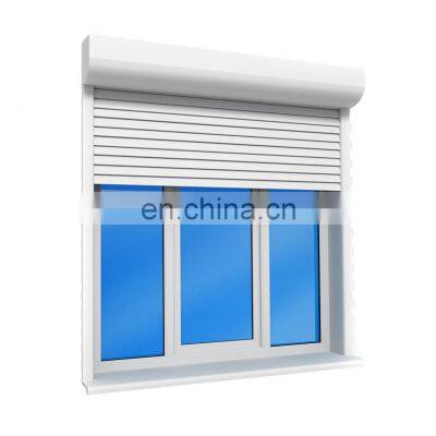 Cheap pvx Sliding Window With Roller security Shutter Pvc frame Windows