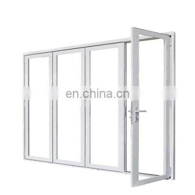 Latest European And American Style Standards Waterproof System Movable Frameless Glass Door Bi Folding Door Frameless Folding