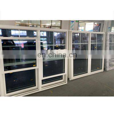 High quality American style hung windows Vinyl frame tempered alloy profile hung window Custom windows