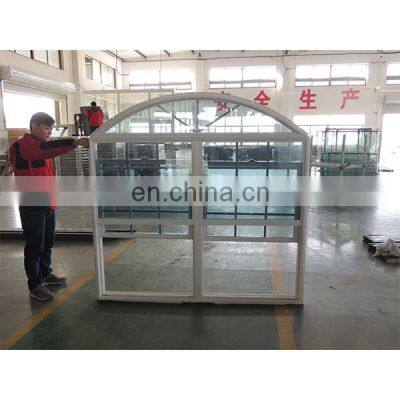 American arc hung window glass grilltube single vertical sliding windows twins Semi-circular pvc windows