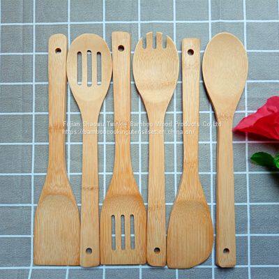 5pcs Bamboo Cooking Utensil/ 6pcs Bamboo Wooden Utensil Set Whoelsale