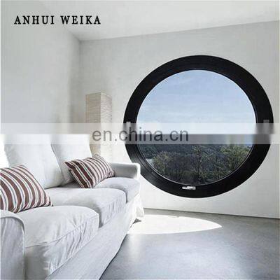 Frame Round Window Wholesale Windows Custom Aluminum China House Graphic Design White or any Color Vertical Plastic Fixed CN;ANH