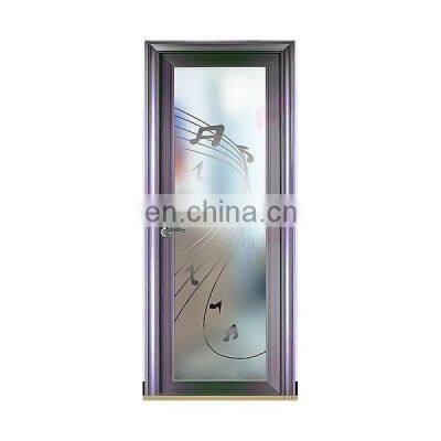 New standard doors one way glass toilet door design aluminium bathroom door