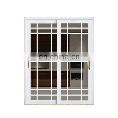 Floor-mounted double glass door aluminum frame sliding design 2021 trending products large entrance door
