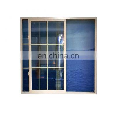 good quality new iron window grill design Gold or chocolate window frame sliding glass window