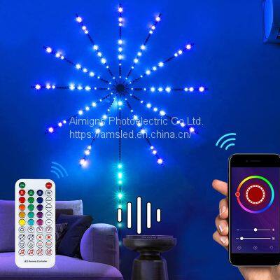 Hot Selling Holiday Firework LED Strip Light RGB Music Control APP Smart Firework Strip Light USB 5V