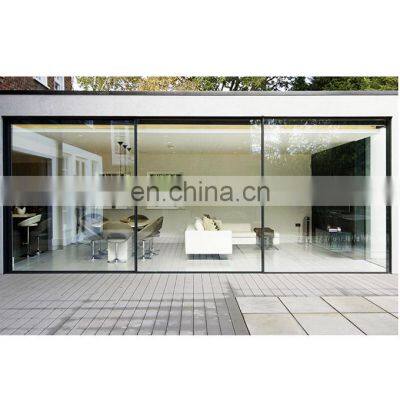 American USA standard hurricane proof impact glass internal inside pocket hidden sliding door