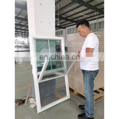 NFRC american vinyl single hung window material with double glazed tempered glass