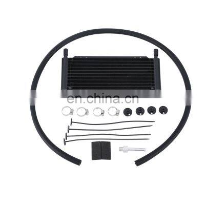 Universal Oil Cooler Aluminum Transmission, Oil Cooler Automatic Stacked Plate Oil Cooler Radiator Car Accessories