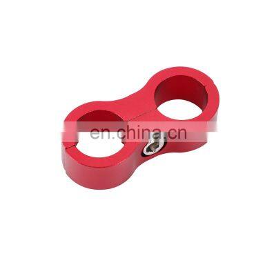 Dual Hose Separator Clamp Fitting Adapter Bracket Oil Fuel Line Braided
