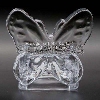 Butterfly Design Glass Tealight Candle Holder Wholesale Glass Candle Holders Manufacturers