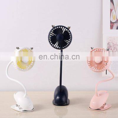 Factory wholesale price Portable Clip On Stroller Fan Flexible Neck Bendable USB Fan mini Quiet Fan for Car Desktop Home Office