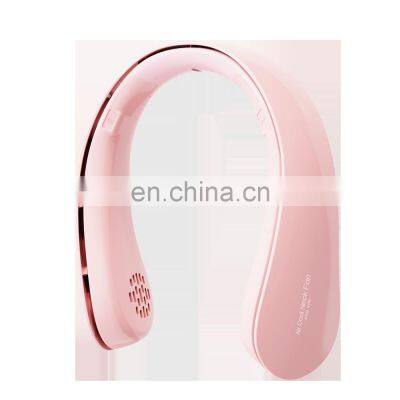 Hot Sales Design Portable Rechargeable Folding Neck Sports Fan with 4000mah Battery
