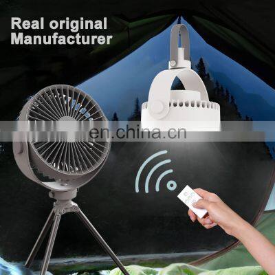 New 2022 desktop fan,portable rechargeable usb tripod fan with remote control,mini led ceiling outdoor camping light fans