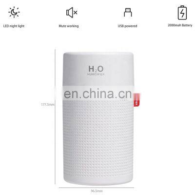 Amazon 750ml H2o Portable Mini Humidifier Battery Powered Ultrasonic Mist Maker Rechargeable USB Air Humidifier For Bedroom