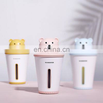Portable Cute Bear Mini humidifier Usb Purify Air Cooler Mist Ultrasonic Humidifier for Car Office Bedroom