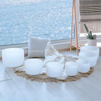 Chakra Crucible Bowl Set Sound Healing Healthy Quartz Singing Bowl