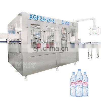 Mineral water bottling line manufacturer 200 ml to 2500 ml liquid water filling machine and packaging line