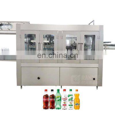 Hot selling automatic carbonated drinks washing filling bottling capping machine